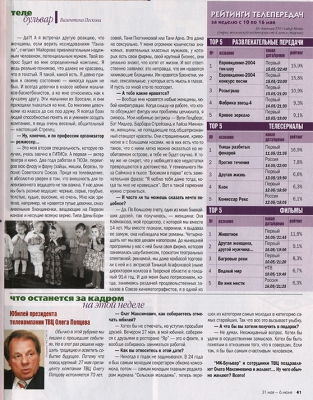 Джентельмены предпочитают брюнеток //МК-Бульвар, июнь 2004г.